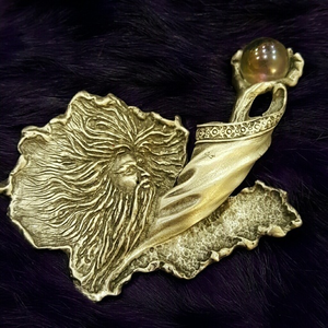 LARGE VINTAGE JJ MARKED WIZARD BROOCH HARRY POTTER‎